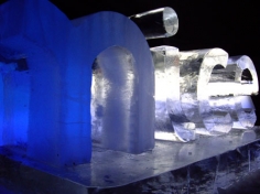 Diseños en hielo transparente para eventos
