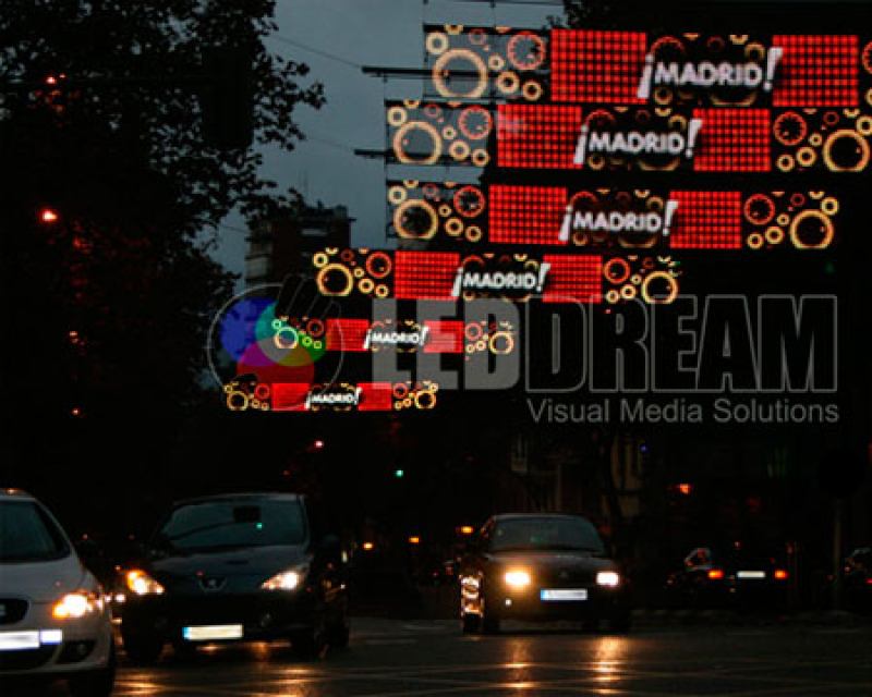 Cortinas LED & contenido interactivo Navidad Vodafone